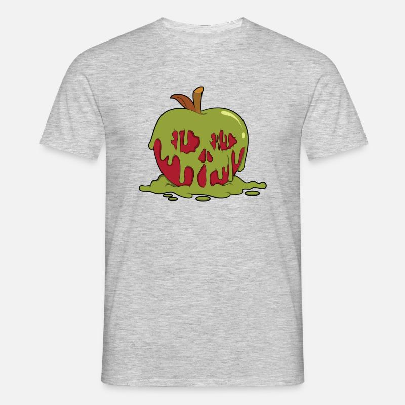 Apfel vergiftet - Männer T-Shirt - Grau meliert
