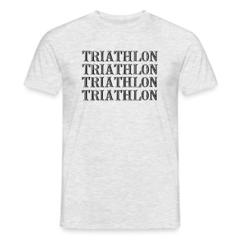Triathlon Natation Vélo Run Marathonun - T-shirt homme - gris chiné - Devant - AI Model Male 178 dark (178cm)