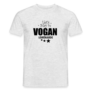 LETS STAY IN VOGAN TOGO - T-shirt homme - gris chiné - Devant - AI Model Male 178 dark (178cm)