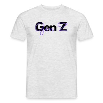 Gen Z - Männer T-Shirt - Grau meliert - Vorne - AI Model Male 178 dark (178cm)