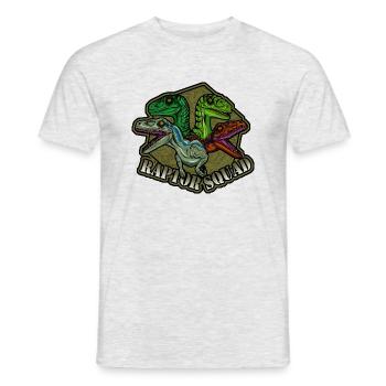 Raptor-Kader - Männer T-Shirt - Grau meliert - Vorne - AI Model Male 178 dark (178cm)
