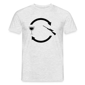 Wein laden Pfeile und Jagd - - Männer T-Shirt - Grau meliert - Vorne - AI Model Male 178 dark (178cm)