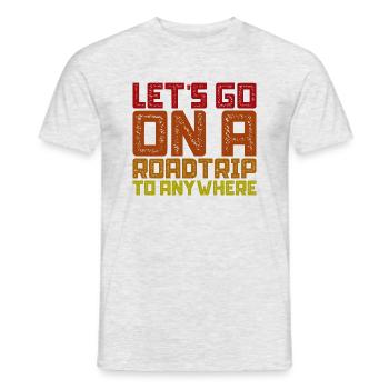Partons en roadtrip n’importe où 3 - T-shirt homme - gris chiné - Devant - AI Model Male 178 dark (178cm)