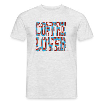 statement drinking tired coffeebean sayings bday - Männer T-Shirt - Grau meliert - Vorne - AI Model Male 178 dark (178cm)