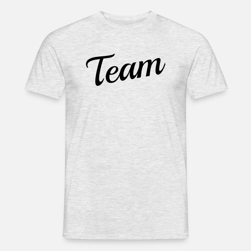 Team >> Dein eigener Text << - Männer T-Shirt - Grau meliert