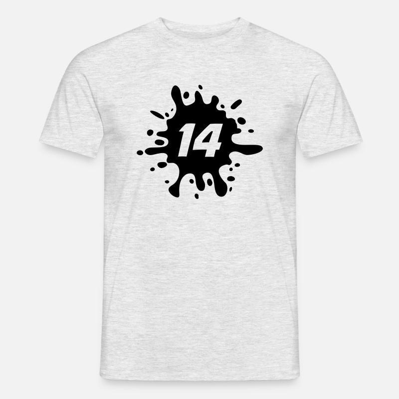 14 - Männer T-Shirt - Grau meliert
