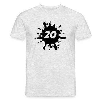 20 - Men's T-Shirt - heather grey - Front - AI Model Male 178 dark (178cm)