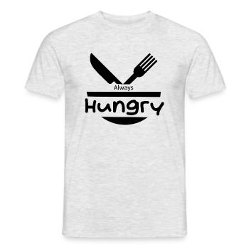 Always Hungry - Männer T-Shirt - Grau meliert - Vorne - AI Model Male 178 dark (178cm)