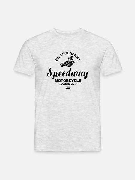 Speedway - Motorcycle Speedway - Männer T-Shirt - Grau meliert