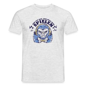 Lustiges Gaming Motiv - Perfektes Geschenk - Männer T-Shirt - Grau meliert - Vorne - AI Model Male 178 dark (178cm)