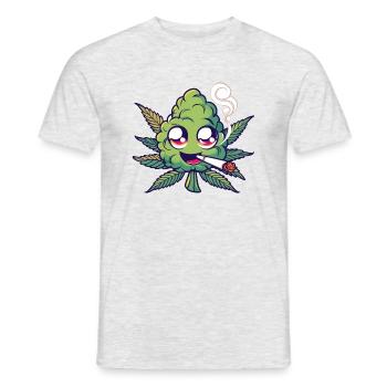 Smoking Bud - Männer T-Shirt - Grau meliert - Vorne - AI Model Male 178 dark (178cm)