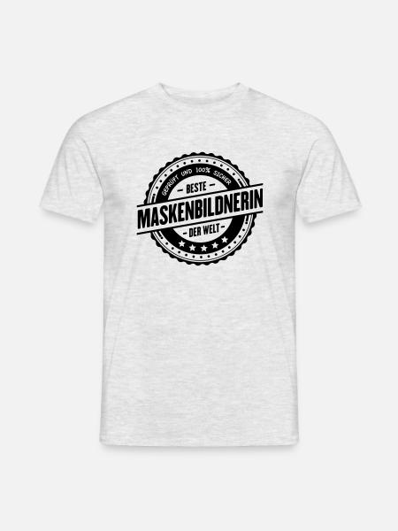 Beste Maskenbildnerin - Männer T-Shirt - Grau meliert