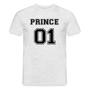 Prince 01 Sohn Familie Kind Baby Geschenk - T-shirt homme - gris chiné - Devant - AI Model Male 178 dark (178cm)