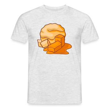 Karamell Eis Speiseeis Eiskrem Eiscreme Kugeleis - Männer T-Shirt - Grau meliert - Vorne - AI Model Male 178 dark (178cm)