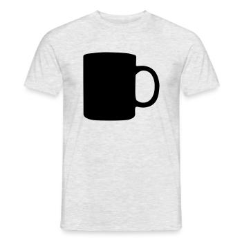 tasse - Männer T-Shirt - Grau meliert - Vorne - AI Model Male 178 dark (178cm)