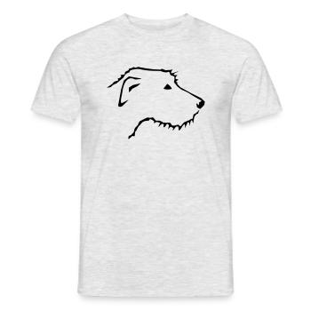 Irish Wolfhound - Männer T-Shirt - Grau meliert - Vorne - AI Model Male 178 dark (178cm)