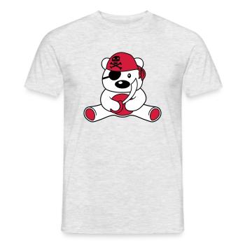 matrose pirat kapitaen saebel seeraeuber boot schi - Männer T-Shirt - Grau meliert - Vorne - AI Model Male 178 dark (178cm)