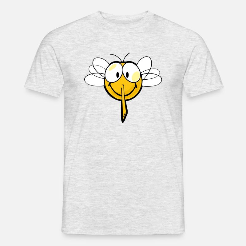 Smiley Mosquito - Mænd T-shirt - grå meleret