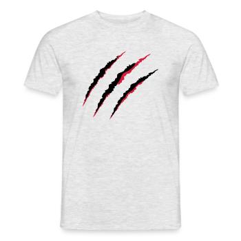 krallen_02 - T-shirt homme - gris chiné - Devant - AI Model Male 178 dark (178cm)