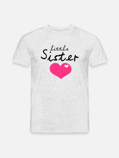 Lillte Sister - Heart - Men's T-Shirt - heather grey