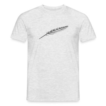 Feather of course - Men's T-Shirt - heather grey - Front - AI Model Male 178 dark (178cm)