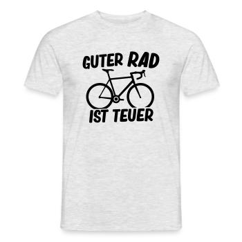 Un bon vélo coûte cher - T-shirt homme - gris chiné - Devant - AI Model Male 178 dark (178cm)