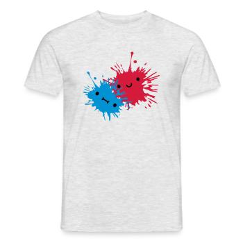2 Suesse Kleckse - Männer T-Shirt - Grau meliert - Vorne - AI Model Male 178 dark (178cm)