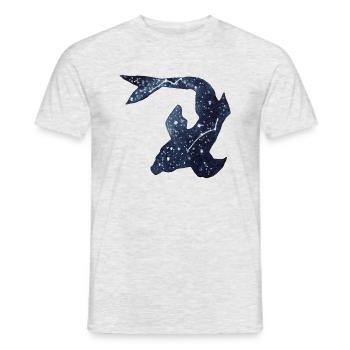 Galaxy Star Fish - Männer T-Shirt - Grau meliert - Vorne - AI Model Male 178 dark (178cm)