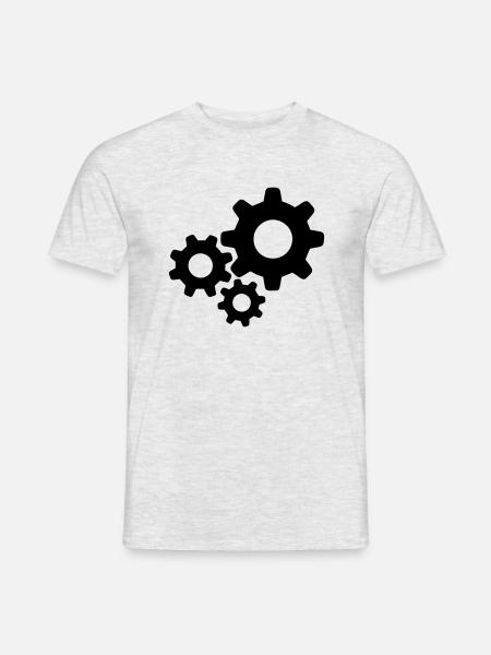 Engrenage Icône icône - T-shirt homme - gris chiné