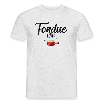 Fondue lover schwarz - Männer T-Shirt - Grau meliert - Vorne - AI Model Male 178 dark (178cm)