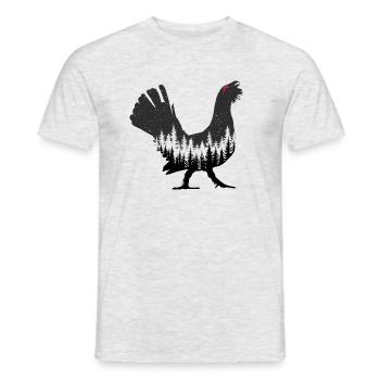 Auerhahn - Männer T-Shirt - Grau meliert - Vorne - AI Model Male 178 dark (178cm)