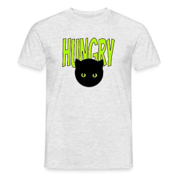 hungry - Männer T-Shirt - Grau meliert - Vorne - AI Model Male 178 dark (178cm)