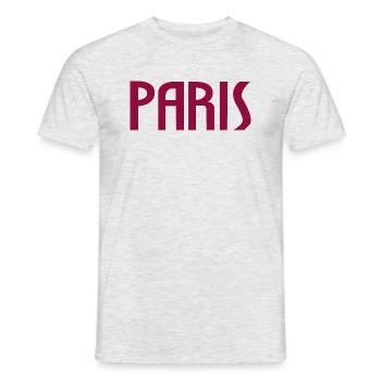 Paris - T-shirt homme - gris chiné - Devant - AI Model Male 178 dark (178cm)