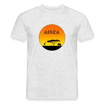 Africa - Men's T-Shirt - heather grey - Front - AI Model Male 178 dark (178cm)