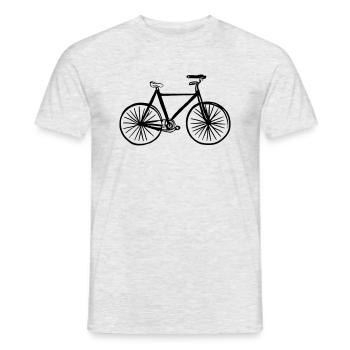 Bicycle Doodle Bicycles Cycling Vector 1 - Men's T-Shirt - heather grey - Front - AI Model Male 178 dark (178cm)