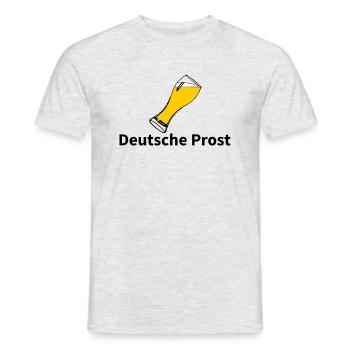 Glass Beer Trinken - Männer T-Shirt - Grau meliert - Vorne - AI Model Male 178 dark (178cm)