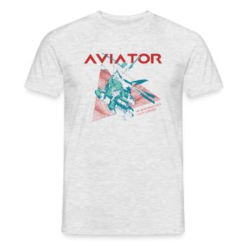 Aviator Hubschrauber - Männer T-Shirt - Grau meliert - Vorne - AI Model Male 178 dark (178cm)