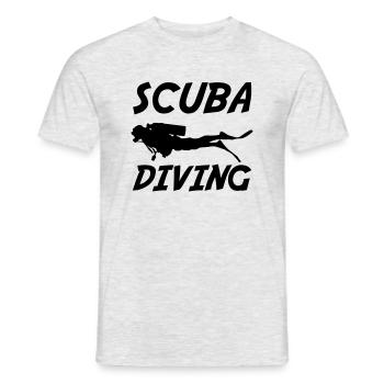 Scuba Diving - Men's T-Shirt - heather grey - Front - AI Model Male 178 dark (178cm)