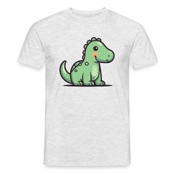 Dinosaur - Men's T-Shirt - heather grey - Front - AI Model Male 178 dark (178cm)
