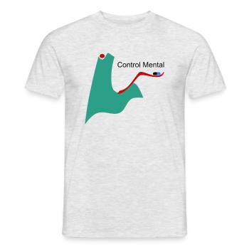 Bewusstseinskontrolle - Männer T-Shirt - Grau meliert - Vorne - AI Model Male 178 dark (178cm)
