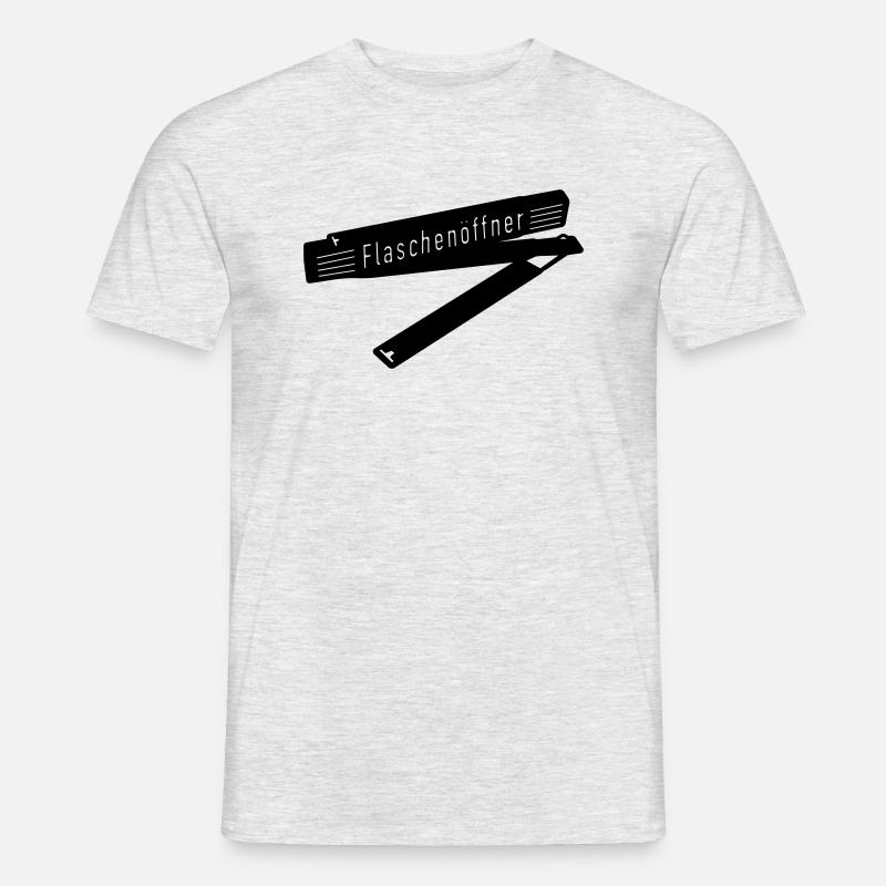 Maßstab Flaschenöffner - Männer T-Shirt - Grau meliert