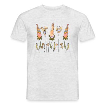 Flowers - Men's T-Shirt - heather grey - Front - AI Model Male 178 dark (178cm)