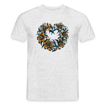 Tiger lily - Men's T-Shirt - heather grey - Front - AI Model Male 178 dark (178cm)