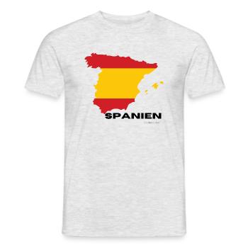 Espagne - T-shirt homme - gris chiné - Devant - AI Model Male 178 dark (178cm)