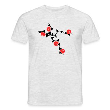 Vrilles de fleurs - T-shirt homme - gris chiné - Devant - AI Model Male 178 dark (178cm)