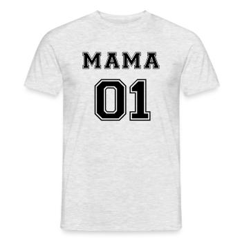 Mama 01 Weihnachten Partner Paar Liebe Geschenk - Männer T-Shirt - Grau meliert - Vorne - AI Model Male 178 dark (178cm)