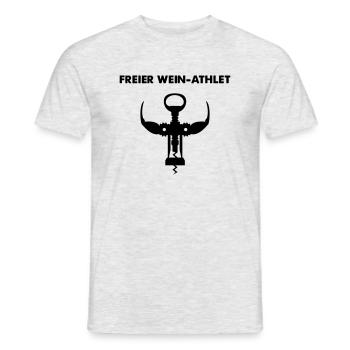 Freier Wein-Athlet - Männer T-Shirt - Grau meliert - Vorne - AI Model Male 178 dark (178cm)