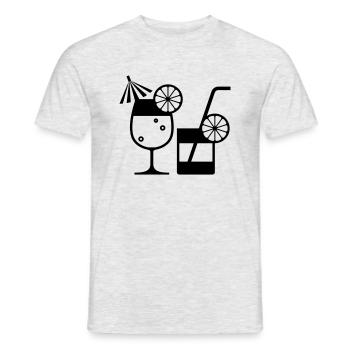 Cocktail - Männer T-Shirt - Grau meliert - Vorne - AI Model Male 178 dark (178cm)