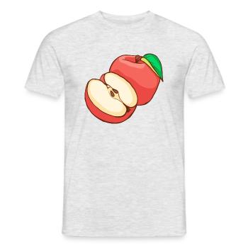 Red apple apples fruit fruit fruit fruit - Men's T-Shirt - heather grey - Front - AI Model Male 178 dark (178cm)