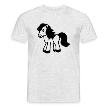 cute pony - Men's T-Shirt - heather grey - Front - AI Model Male 178 dark (178cm)